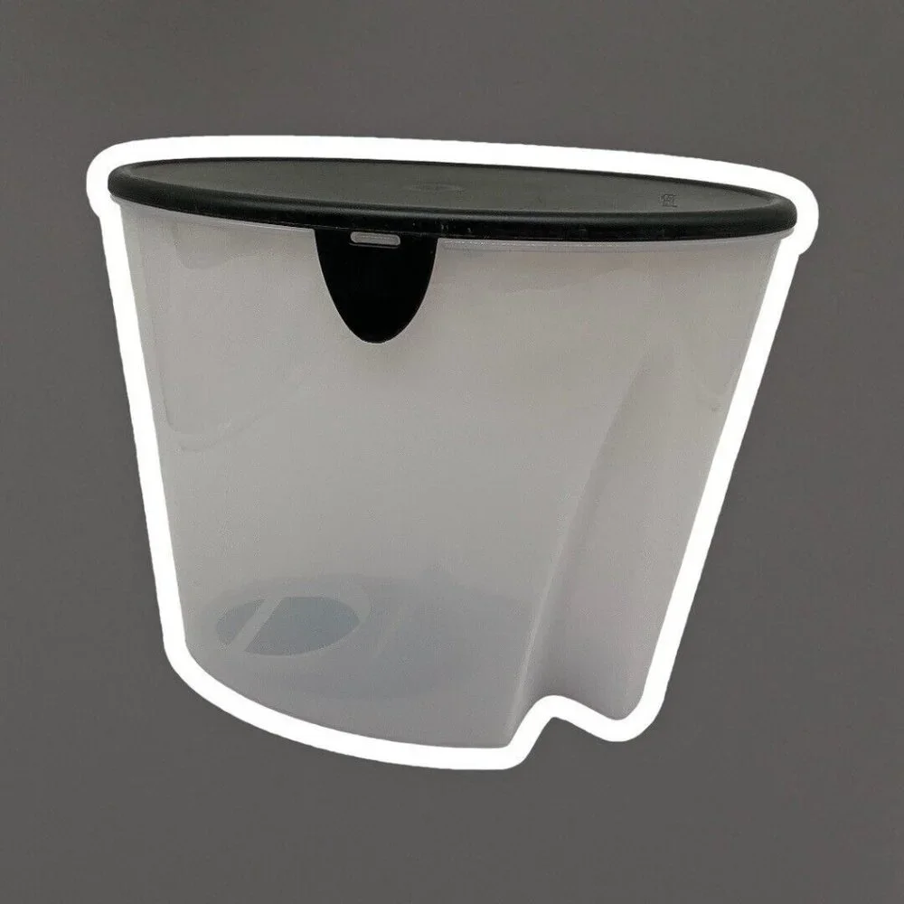 Tupperware Vintage First In First Out (FIFO) Canister with Black Lid